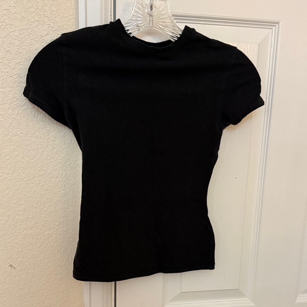 SKIMS Black Short Sleeve Tee